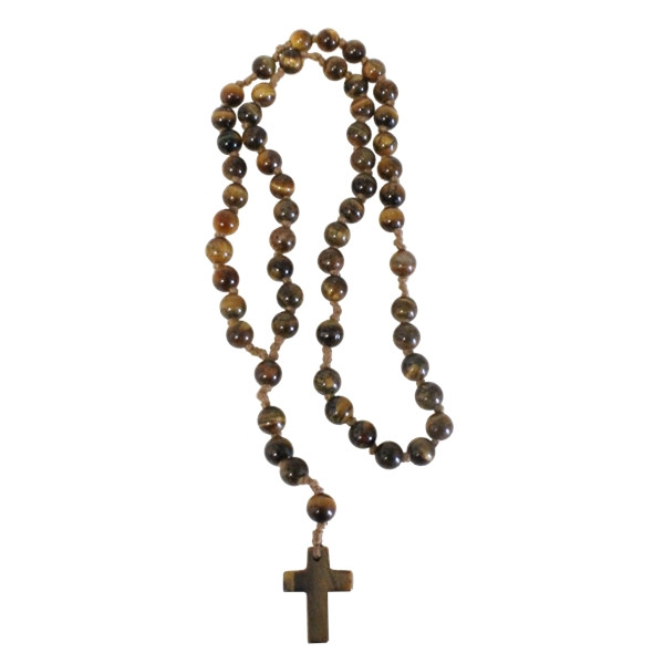 Chapelet perles 6 mm - Oeil de Tigre