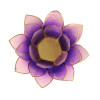 Eclairage d’ambiance Lotus violet bords or -- 13.5 cm