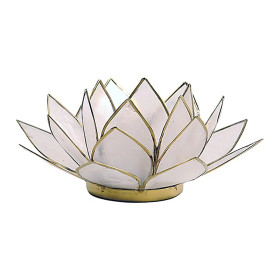 Eclairage d’ambiance Lotus blanc or -- 13.5 cm