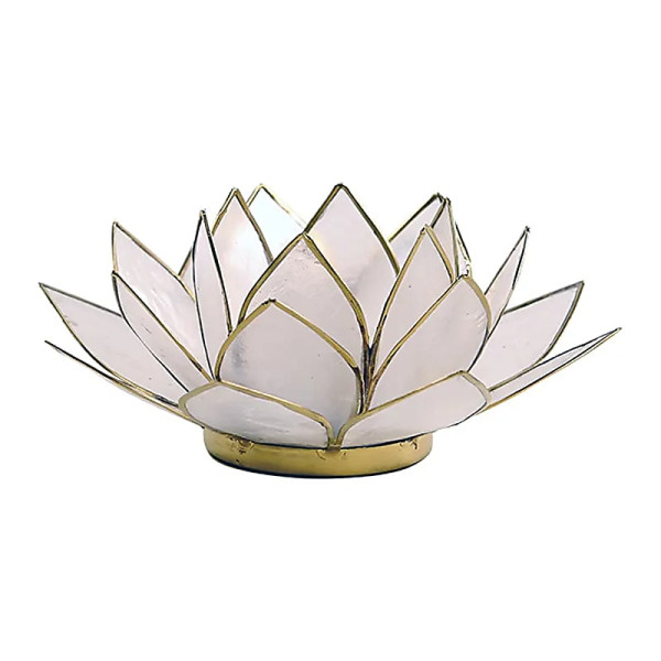 Eclairage d’ambiance Lotus blanc or -- 13.5 cm