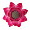Eclairage d’ambiance Lotus rose bords argent -- 13.5 cm