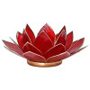 Eclairage Lotus 1° Chakra rouge & or -- 13.5 cm