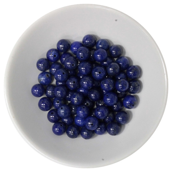 Perles Lapis Lazuli 6 mm - Sachet de 66 perles