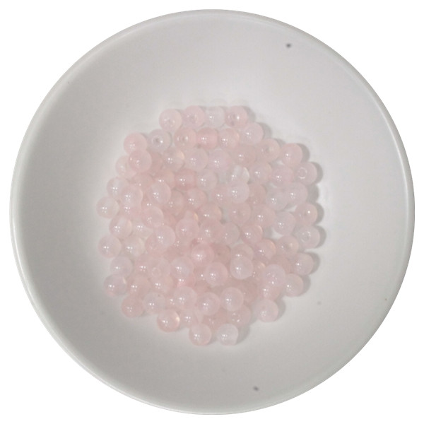 Perles Quartz Rose 4 mm - Sachet de 100 perles