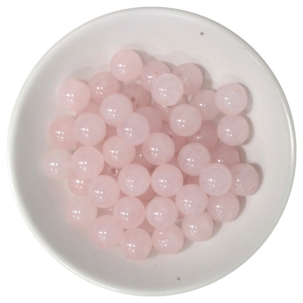 Perles Quartz Rose 8 mm - Sachet de 50 perles