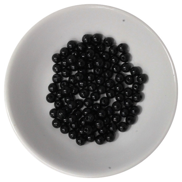 Perles Tourmaline Noire 4 mm - Sachet de 100 perles