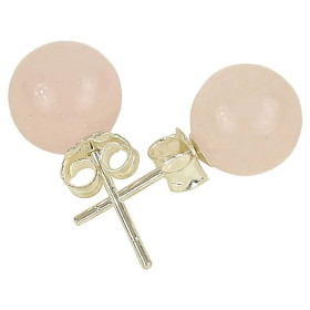 Emballé par 3, Boucles dâoreilles quartz rose clous argent 925 -- 0.8 cm
