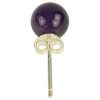 Emballé par 3, Boucles dâoreille Améthyste clou argent 925 -- 0.6 cm