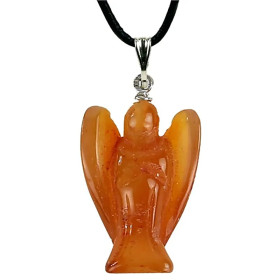 Pendentif Ange en cornaline -- 3 cm