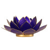 Eclairage  Lotus 6° Chakra indigo & or -- 13.5 cm