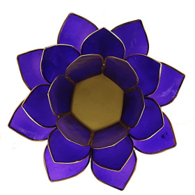 Eclairage  Lotus 6° Chakra indigo & or -- 13.5 cm