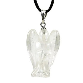 Pendentif Ange en Cristal de Roche -- 3 cm