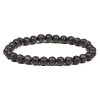 Emballé par 10, Bracelet - pierre de lave - noir -- 0.6 cm