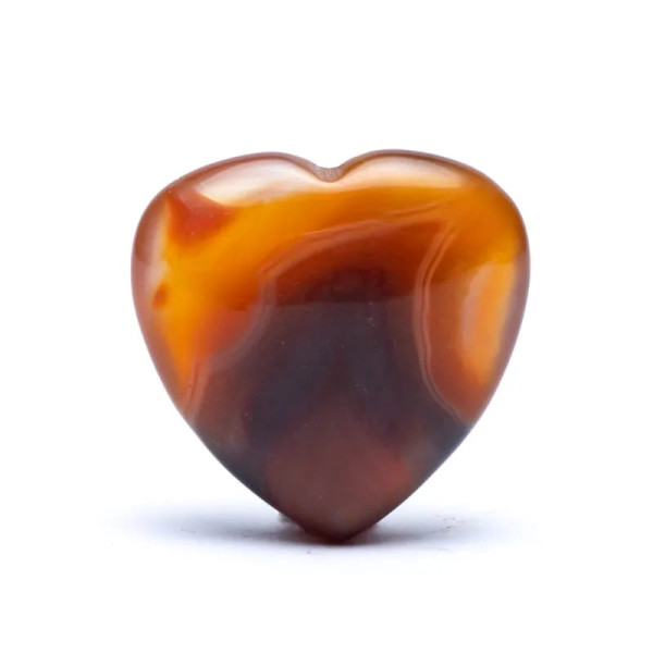 Emballé par 3, Pierres de souci coeurs Cornaline -- 3.0 cm