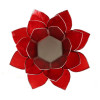 Eclairage Lotus 1° chakra rouge/argent -- 13.5 cm