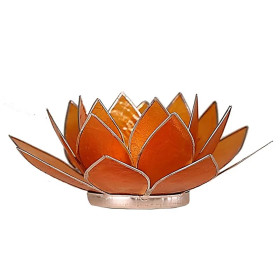 Eclairage  Lotus 2° Chakra orange/argent -- 13.5 cm