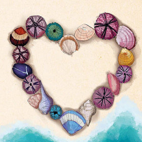 Emballé par 10, Carte de voeux Love -- 14x14 cm