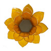 Eclairage  Lotus 3° chakra jaune & argent -- 13.5 cm