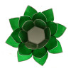 Eclairage Lotus 4° Chakra vert & argent -- 13.5 cm