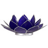 Eclairage  Lotus 6° chakra indigo argent -- 13.5 cm