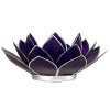 Eclairage Lotus 7° chakra violet &argent -- 13.5 cm