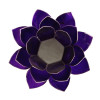Eclairage Lotus 7° chakra violet &argent -- 13.5 cm