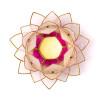 Eclairage d’ambiance Lotus rose bord or grand -- 15x10,5 cm
