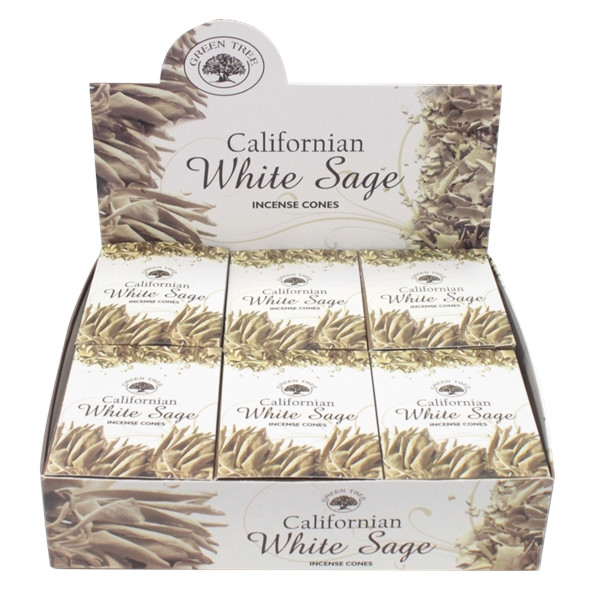 Encens Green Tree Sauge Blanche Cône - 15 grs