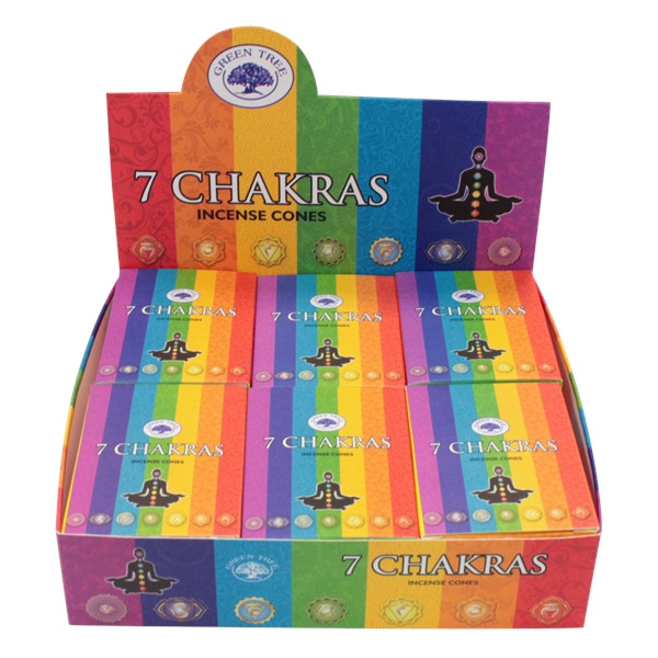 Encens Green Tree 7 Chakras Cône - 15 grs