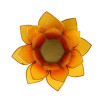 Eclairage Lotus jaune orange bord or -- 13.5 cm