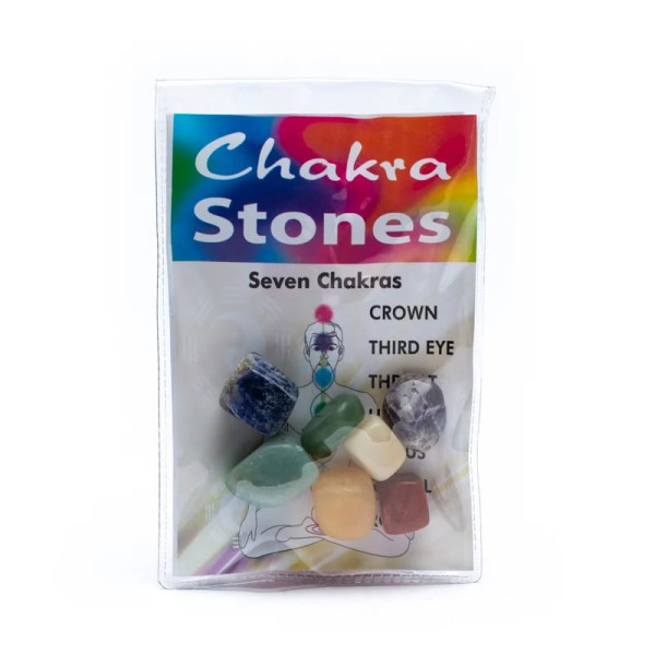 Emballé par 24, Pierres chakra 24 lots présentoir gratuit -- 15.5x25x7 cm