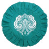 Housse de Zafu Verte Broderie Mandala Blanche