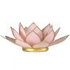 Eclairage ambiance Lotus rose pastel bord or -- 13.5 cm