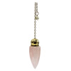 Pendule Pointe Polie en Quartz Rose