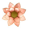 Eclairage ambiance Lotus rose pastel bord or -- 13.5 cm