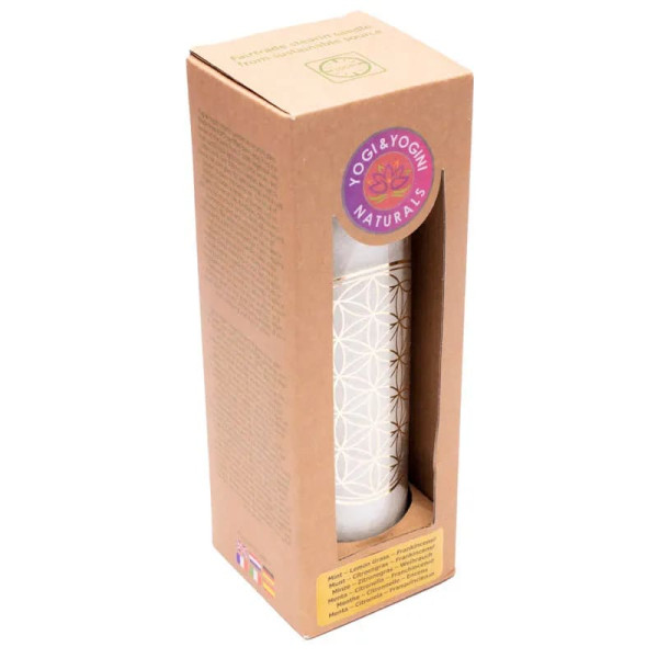 Bougie parfumée Fleur de la Vie stéarine -- 21x6.5 cm