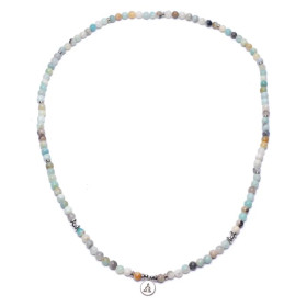 Mala  en Amazonite - élastique - avec Bouddha -- 0.8 cm