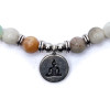 Mala  en Amazonite - élastique - avec Bouddha -- 0.8 cm