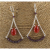 Boucles d'oreilles Grenat et Cornaline Argent 925