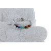 Bracelet 7 Chakras Howlite Perles rondes 8 mm  Breloque Om