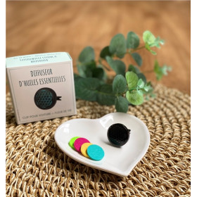 Diffuseur Clip pour Voiture Fleur de vie Noir