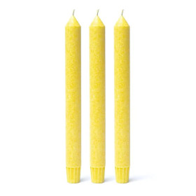 Emballé par 3, Bougie 3Â° chakra Manipura -- 21x2.2 cm