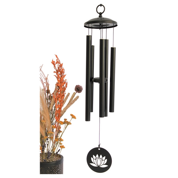 Carillon à vent Noir Lotus 77 cm