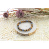 Bracelet Oeil de Tigre et Hématite Perles rondes 8 mm