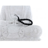 Bracelet mala tibétain - Obsidienne noire