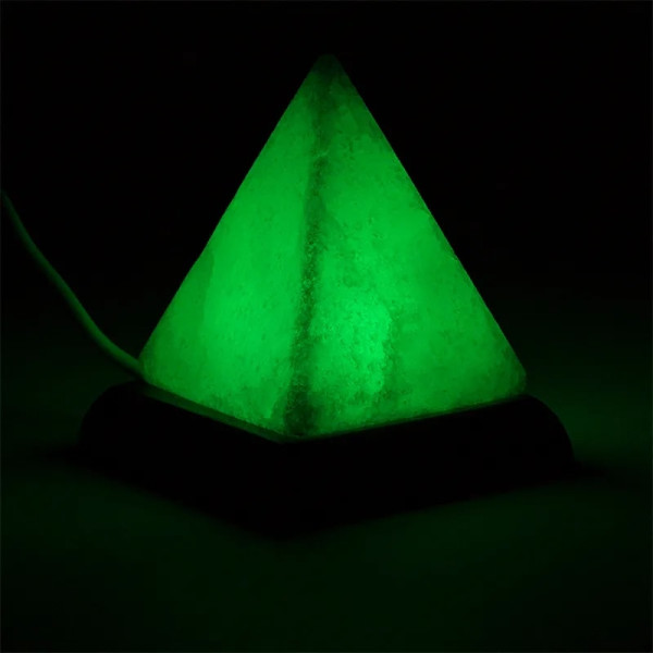 Mini lampe pyramide sel blanche USB + LED -- 400 g； 9 cm