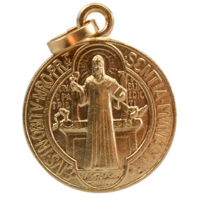 Médaille St Benoît - Métal Doré