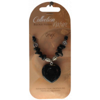 Collier pendentif cœur et perles baroques - Onyx