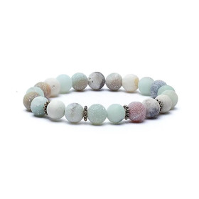 Mala/Bracelet en Amazonite élastique -- 0.8 cm