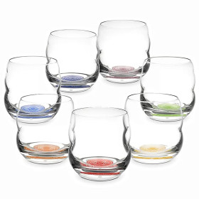 Verre Mythos SET 7 chakra - symboles et textes -- 7x250 ml